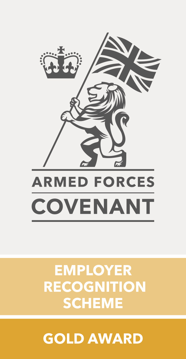 The Armed Forces Covenant - Employer Recognition Sceme - Gold Award winner