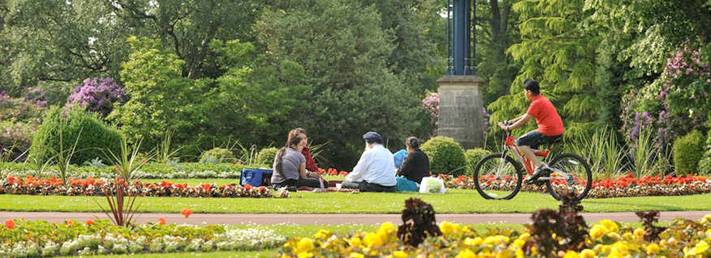 An image of a park in Wolverhampton.